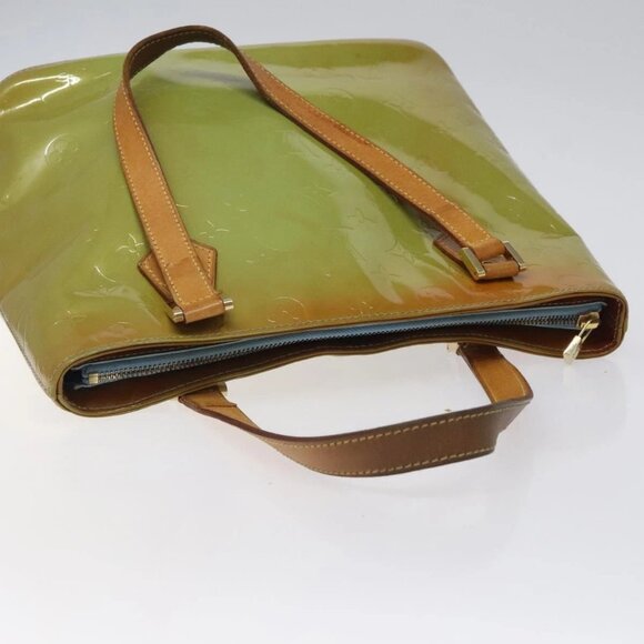 LOUIS VUITTON Monogram Vernis Houston Hand Bag Baby Blue - Picture 6 of 16